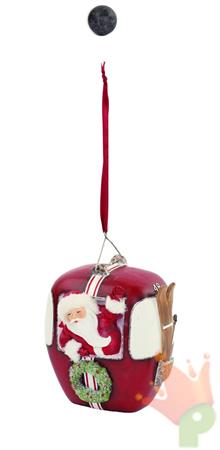 CABINA CON BABBO NATALE DA APPENDERE 18X15X20 CM