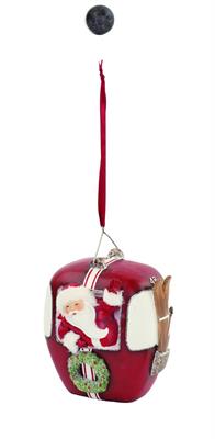CABINA CON BABBO NATALE DA APPENDERE 18X15X20 CM