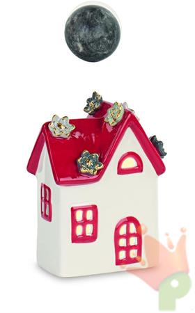 CASETTA CON FIORI LUMINOSA LED 8,5X5,5X12 CM