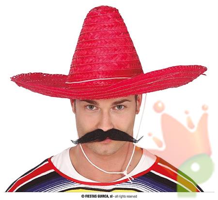 SOMBRERO MESSICANO ROSSO 50 CM