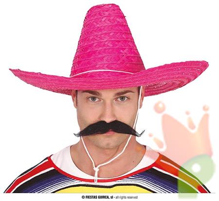 SOMBRERO MESSICANO ROSA 50 CM