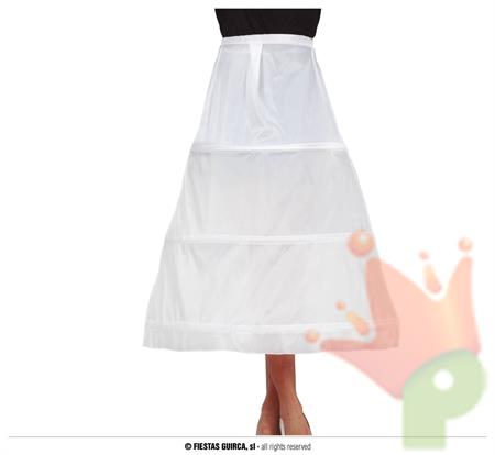 SOTTOGONNA BIANCO LUNGO 85 CM CON CERCHIO