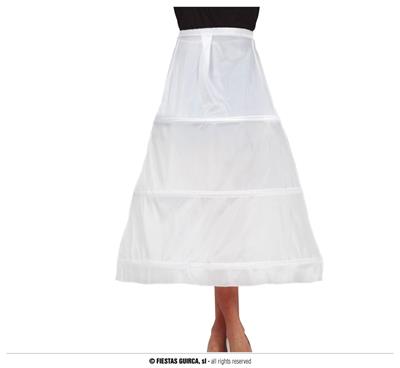 SOTTOGONNA BIANCO LUNGO 85 CM CON CERCHIO