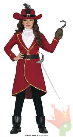 COSTUME CAPITANO CORSARO BAMBINA TG. 5/6 ANNI