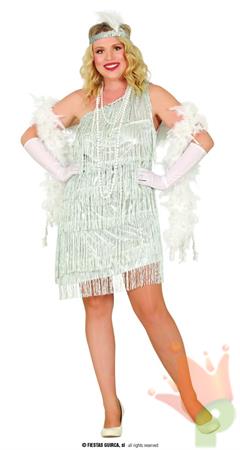 COSTUME CHARLESTON ARGENTO ADULTA TG.44-46 XL