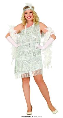 COSTUME CHARLESTON ARGENTO ADULTA TG.44-46 XL