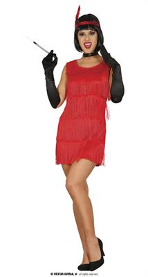 COSTUME CHARLESTON ROSSO ADULTA TG.42-44 L