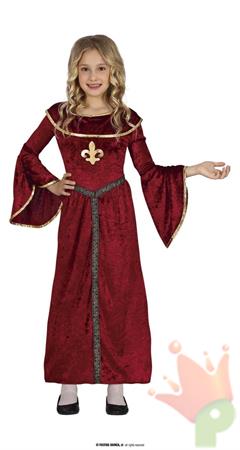 COSTUME PRINCIPESSA MEDIEVALE BAMBINA TG. 7-9 ANNI