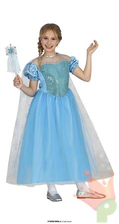COSTUME PRINCIPESSA DEL GHIACCIO FROZEN ELSA BAMBINA TG. 3-4ANNI