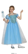 COSTUME PRINCIPESSA DEL GHIACCIO FROZEN ELSA BAMBINA TG. 3-4ANNI