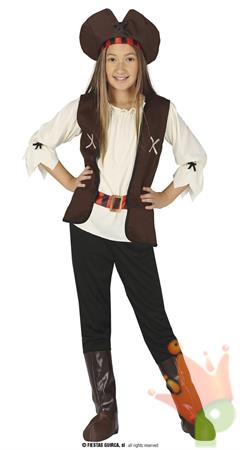 COSTUME PIRATA DEI SETTE MARI BAMBINA TG.10-12  ANNI