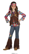COSTUME HIPPIE BAMBINA TG. 7-9 ANNI