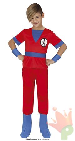 COSTUME NINJA ROSSO BAMBINO TG. 5-6 ANNI