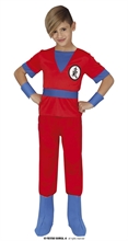 COSTUME NINJA ROSSO BAMBINO TG. 5-6 ANNI