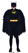 COSTUME SUPEREROE NERO BATMAN BAMBINO TG. 14-16 ANNI