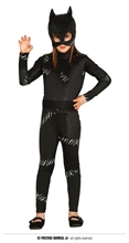 COSTUME CAT WOMAN NERO BAMBINA TG. 5-6 ANNI