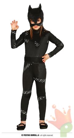 COSTUME CAT WOMAN NERO BAMBINA TG. 7-9 ANNI