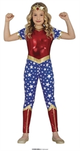 COSTUME EROINA STELLARE WONDER WOMAN BAMBINA TG. 5-6 ANNI