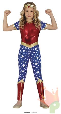 COSTUME EROINA STELLARE WONDER WOMAN BAMBINA TG.10-12   ANNI