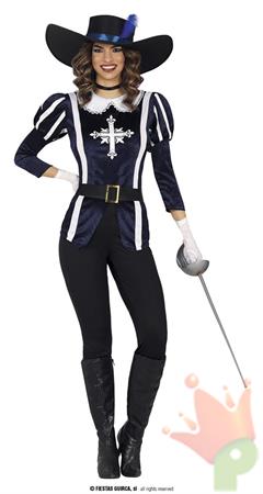 COSTUME MOSCHETTIERE DONNA ADULTO TG.42-44 L