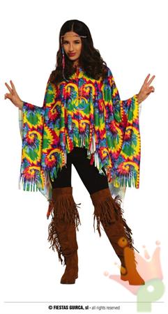 COSTUME PONCHO HIPPIE ADULTO TG.42-44 L