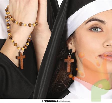 SET ORECCHINI CROCE E ROSARIO
