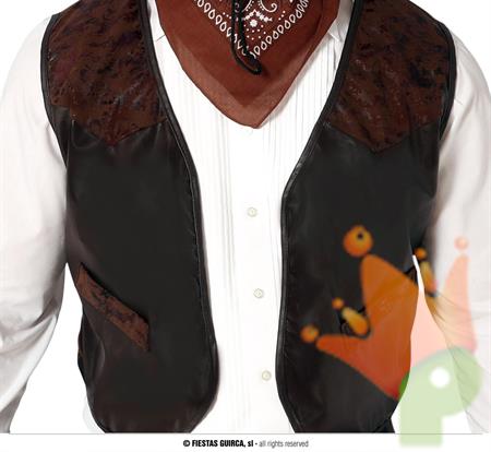 GILET MARRONE SIMIL PELLE