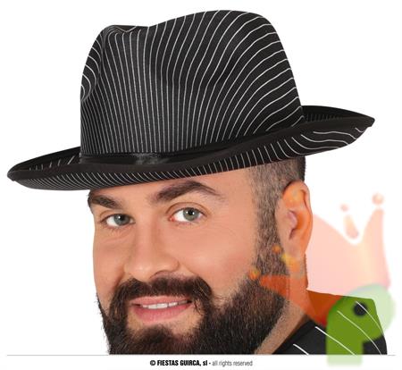 CAPPELLO GANSTER STRISCE IN RASO