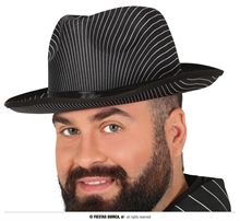 CAPPELLO GANSTER STRISCE IN RASO