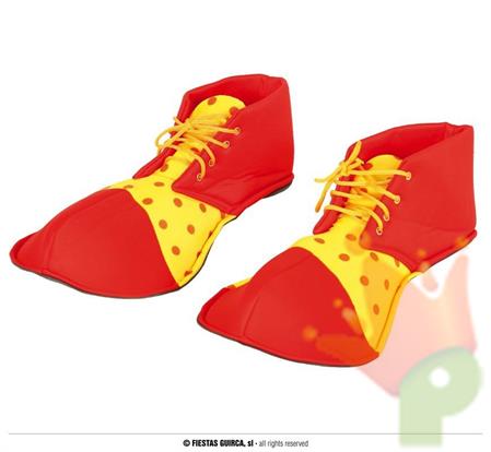 SCARPE PAGLIACCIO ROSSO/GIALLO 36 CM