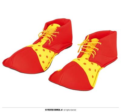 SCARPE PAGLIACCIO ROSSO/GIALLO 36 CM