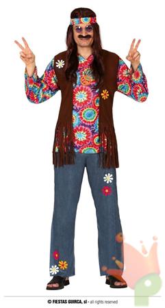 COSTUME HIPPIE ADULTO TG.52-54 L