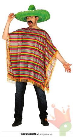 COSTUME PONCHO MESSICANO ADULTO TG. 52-54 L
