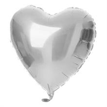 PALLONCINO MYLAR CUORE ARGENTO 48 CM