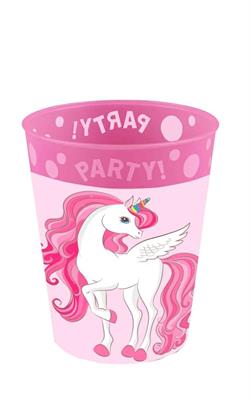 BICCHIERE IN PLASTICA UNICORNO 250 ML