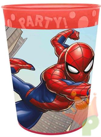 BICCHIERE IN PLASTICA SPIDERMAN CRIME 250 ML