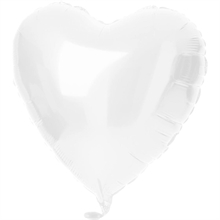PALLONCINO CUORE BIANCO SATINATO 45 CM