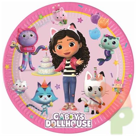PIATTI IN CARTA GABBY'S DOLLHOUSE 8 PZ 23 CM
