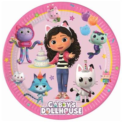 PIATTI IN CARTA GABBY'S DOLLHOUSE 8 PZ 23 CM