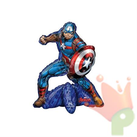 PALLONCINO CAPITAN AMERICA AVENGERS CON BASE 55X66 CM