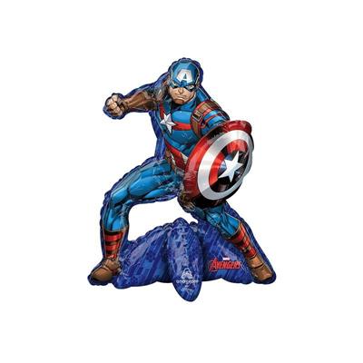PALLONCINO CAPITAN AMERICA AVENGERS CON BASE 55X66 CM