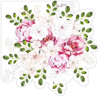 TOVAGLIOLI SAGOMATI QUEEN ROSE 33X33 CM 16 PZ