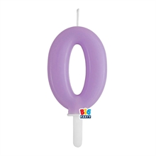 CANDELINA NUMERO 0 LILLA TINY PLUMP 7 CM