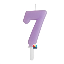 CANDELIAN NUMERO 7 LILLA TINY PLUMP 7 CM