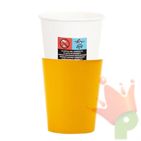 BICCHIERI IN CARTA COVER GIALLO 250 CC 8 PZ