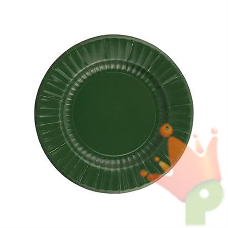 PIATTI IN CARTA VERDE SCURO 8 PZ 21 CM