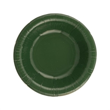 PIATTI IN CARTA VERDE SCURO 8 PZ 24 CM