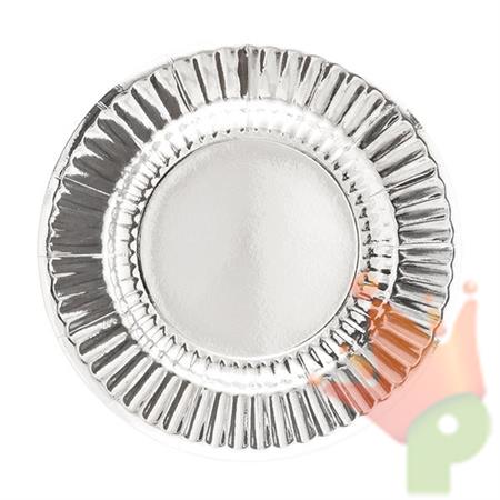 PIATTI IN CARTA ARGENTO 8 PZ 27 CM