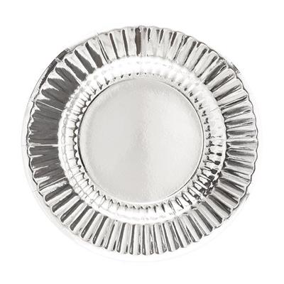 PIATTI IN CARTA ARGENTO 8 PZ 27 CM