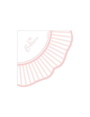 TOVAGLIOLI CON SMERLO IN MIO BATTESIMO ROSA 33X33 16 PZ